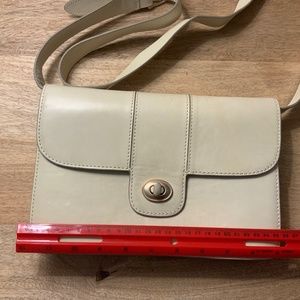 Club Monaco off white shoulder leather bag